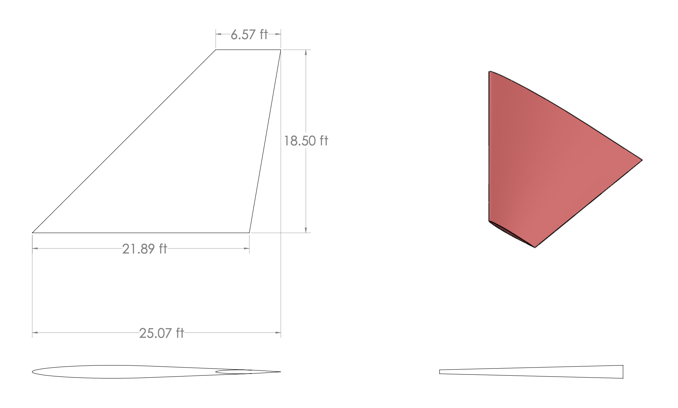 Vertical stabilizer drawing