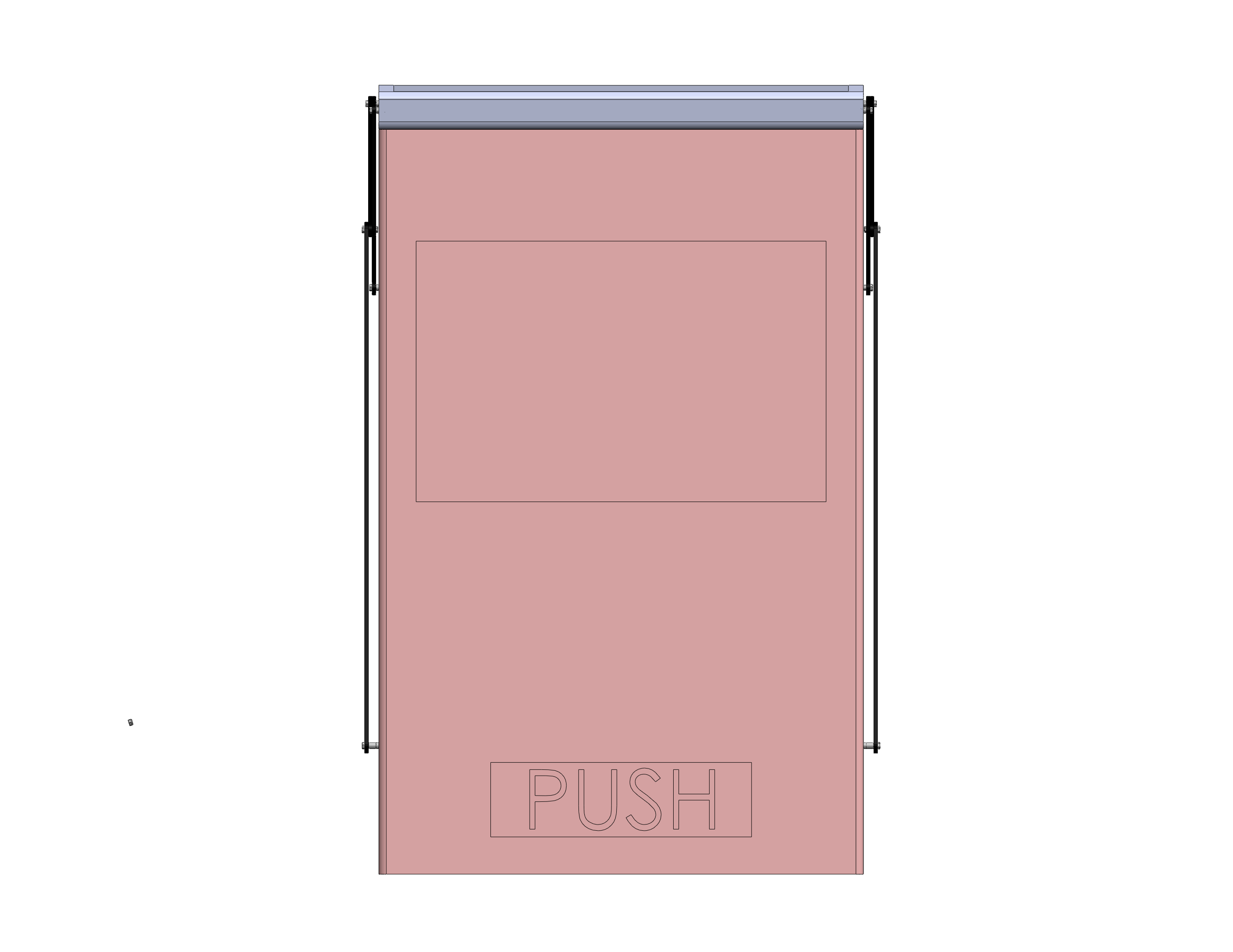 Full trash can front view